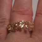 2.25ctw Natural Citrine 5 Stone Ring .925 Sterling Silver Size 7.5
