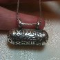 11.30 Grams .925 Silver ORNATELY Designed Sliding Pendant w/Necklace Double Bale