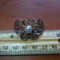 8mm Pearl Butterfly Design Dangle Earrings .925 Sterling Silver Snap Closure