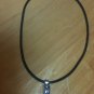 Ornate Celtic Design Sliding Pendant & Blk Leather Necklace .925 Sterling Silver