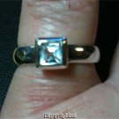 .925 Sterling Silver 0.45ctw Natural White Topaz Ring Size 6