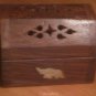 Hinged Box Incense Burner with Incense Cones Rhino Motif Font & Back SHIPS FREE!