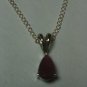 Natural Ruby Solitaire Split Bale Petite Sliding Pendant & Necklace 925 Sterling