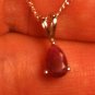 Natural Ruby Solitaire Split Bale Petite Sliding Pendant & Necklace 925 Sterling
