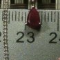 Natural Ruby Solitaire Split Bale Petite Sliding Pendant & Necklace 925 Sterling