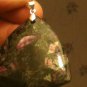 .925 Sterling Silver LARGE Natural Grass Turquoise Pyrite Pendant w/Necklace 20"