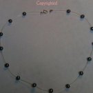 Natural Fresh Water Black Pearl Strand/String Necklace 16" .925 Sterling Silver
