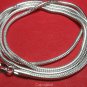 9.30 Grams .925 Sterling Silver Snake Design Necklace Length 20" Width 1mm