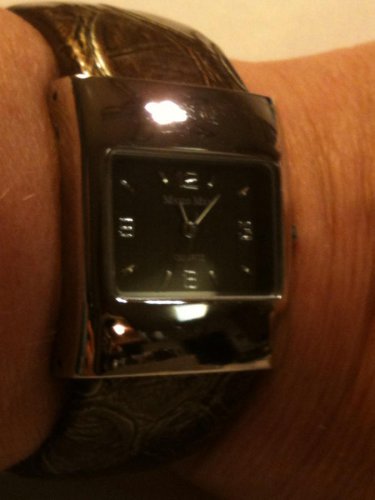 Quartz Marco Max Ladies Brown Cuff Watch NEEDS Replacement Battery