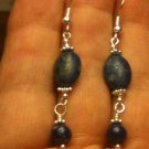 2" Natural Lapis Dangle Drop Earrings 925 Silver Sterling NOT Plated - Handmade