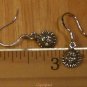 .925 Sterling Silver NOT Plated PETITE Sun Dangle Drop Earrings Handmade