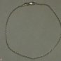 Estate ITALIAN .925 Sterling Silver Twisted Rope Anklet Length 9" EUC