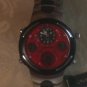 Men's Quemex Quartz Watch Silver Tone & Black Band NEEDS Replacement Battery