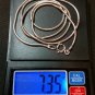 ESTATE .925 Sterling Silver Snake Design Necklace Length 20"  Width 1.5mm