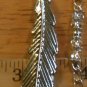 Silver Tone LARGE 4.5" Leaf Bookmark with Dangling Harley HD Charm Handmade