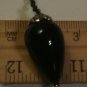 Black Mini Bookmark with Large Black Bead Antique Silver Tone Findings Handmade