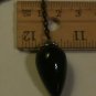 Black Mini Bookmark with Large Black Bead Antique Silver Tone Findings Handmade