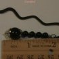Black Wavy Black Beaded Mini Bookmark Length Approximately 3 1/4" "Handmade"