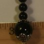 Black Wavy Black Beaded Mini Bookmark Length Approximately 3 1/4" "Handmade"