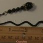 Black Wavy Black Beaded Mini Bookmark Length Approximately 3 1/4" "Handmade"