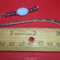 Opal Opalite and Natural Amethyst Beads Silver Tone MINI BookmarkLength 3 3/8"