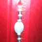 Opal Opalite and Natural Amethyst Beads Silver Tone MINI BookmarkLength 3 3/8"