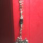 MINI Leaf Bookmark with Hematite Bead & Antique SilverTone Harley HD Charm,Beads