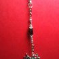 MINI Leaf Bookmark with Hematite Bead & Antique SilverTone Harley HD Charm,Beads