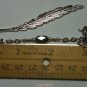 MINI Leaf Bookmark with Hematite Bead & Antique SilverTone Harley HD Charm,Beads