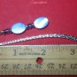 Opal Opalite and Natural Amethyst Beads Silver Tone MINI Bookmark Length 3 3/8"