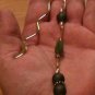Dangling Green, Gold & Rose Color Beads Gold Tone MINI Wavy Bookmark "Handmade"
