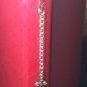 Silver Tone Wavy Mini Bookmark with Dangling Chain & Cross Handmade SHIPS FREE