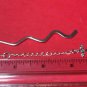 Silver Tone Wavy Mini Bookmark with Dangling Chain & Cross Handmade SHIPS FREE