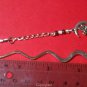 Silver Tone Beaded Mini Bookmark w/Dangling Fairy/Crescent Moon/Star Handmade