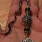Dangling Tree of Life Pendant Charm Black Wavy Beaded MINI Bookmark Handmade