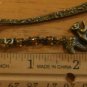 Antique Bronze Tone Mini Bookmark with Bicone & Acrylic Beads 3D Squirrel Charm