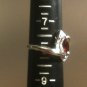 0.62ctw Natural Garnet & Diamond Ring Size 8 .925 Sterling Silver