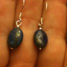 Natural Lapis Dangle Drop Earrings .925 Sterling Silver (NOT PLATED) Handmade