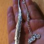 SilverTone LARGE 4.5" Leaf Bookmark Dangling Harley HD Charm ON SALE WAS $11.25