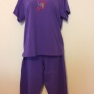 Girls Purple Set Hat Heel Design Top Size Large Bottoms Size X Large SHIPS FREE