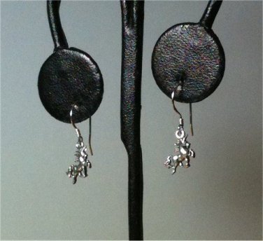 PETITE 3D Unicorn Dangle Earrings  925 Sterling Silver Handmade FREE SHIPPING