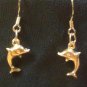 Mini Dolphin PETITE Dangle Drop Earrings 925 Sterling Silver
