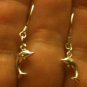 Mini Dolphin PETITE Dangle Drop Earrings 925 Sterling Silver