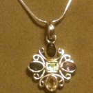 Amethyst Citrine Garnet Peridot Blue Topaz Pendant with Necklace 925 Sterling