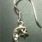 PETITE Crescent Moon & Star Dangle Earrings 925 Sterling SIlver FREE SHIPPING