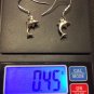 Mini Dolphin PETITE Dangle Drop Earrings 925 Sterling Silver without Jump Ring