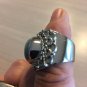 NEW Large Natural Larimar Cabochon Ring 925 Sterling Silver Size 9