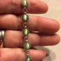 CREATED Green Catseye PETITE Bracelet 7 inches 925 Sterling Silver FREE SHIPPING