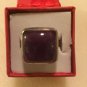 Large Natural Amethyst Cabochon Ring 925 Sterling Silver Sz 5.5 Was $72 NOW $49