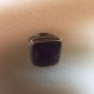 Large Natural Amethyst Cabochon Ring 925 Sterling Silver Sz 5.5 Was $72 NOW $49